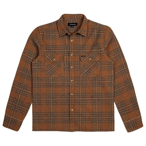 Brixton Archie Flannel L/S Shirt Brown