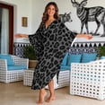 thumbnail image 4 of DISNIMO Kaftan Dress for Women Leopard Print V Neck Batwing Sleeve Caftan Dresses Summer Beach Coverups Loose Fit Swimsuit Cover Ups, 4 of 7