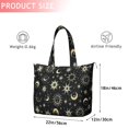 thumbnail image 4 of Black Gothic Sun Moon Star Pattern Travel Tote Bags for Women Carry On,Large Weekender Bags for Women Travel,Multi Functional Duffle Bag for Work,Shopping,Sports, 4 of 5
