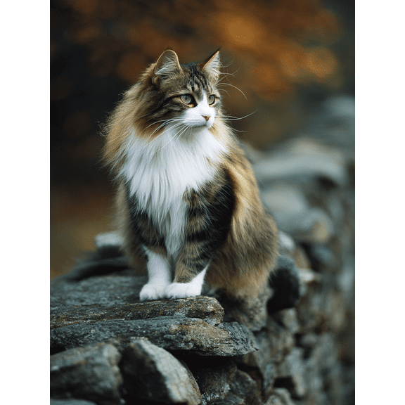 Floral Pattern Cat Canvas Print Kids Room Home Study Wall Art Decor