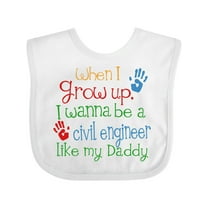 Inktastic Civil Engineer Like Daddy Boys or Girls Baby Bib