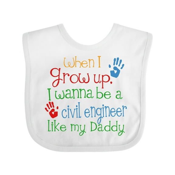 Inktastic Civil Engineer Like Daddy Boys or Girls Baby Bib