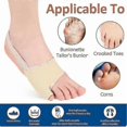 thumbnail image 3 of 2pcs Tailor Bunion Corrector Pads Splint For Bunion Pinky Toe Relief Toe Straightener Little Toe Separator With Anti-slip, 3 of 4