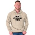 thumbnail image 5 of I Love My Awesome Wife Cute Husband Hoodie Hooded Sweatshirt Men Brisco Brands 3X, 5 of 6