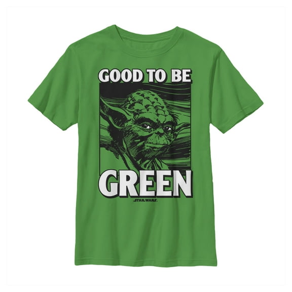 Boy's Star Wars St. Patrick's Day Yoda Good to Be  Graphic Tee Kelly Green Small