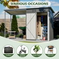 thumbnail image 4 of 5x3FT Outdoor Gazebo with Lockable Storage Shed – Gray, Ideal for Outdoor Leisure & Tool Storage, 4 of 16