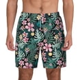 thumbnail image 3 of Uemuo Rose Flowers Pattern Mens Swim Trunks Quick Dry Board Shorts with Mesh Lining, Stretch Beach Shorts Quick Dry No-Chafing Board Shorts-Small, 3 of 9