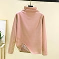 thumbnail image 5 of Womens High Neck Undershirt Long Sleeve Fleece-lined Base Layer Stretch Tee, 5 of 5