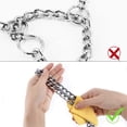 thumbnail image 5 of Collar de adiestramiento para perros M-3,5 mm x 55 cm, cadena ajustable de acero macizo, cadena metálica tipo serpiente para mascotas, 5 of 5