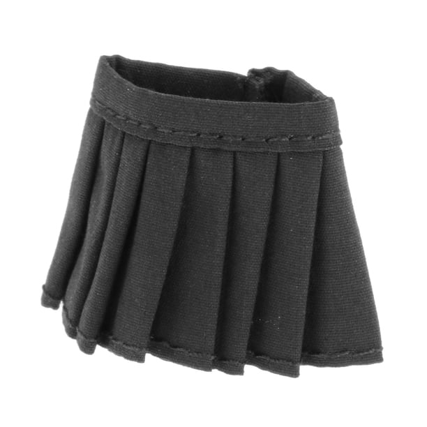 Falda plisada para niña, figura de acción de 12 pulgadas, disfraz Negro