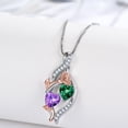 thumbnail image 7 of Taioiat Double Birthstone Necklaces for Women 18K Gold Plated Birthstone Rose Flower Jewelry Anniversary Valentines Day Mother's Day Birthday Gifts for Her Wife Girlfriend Mom, 7 of 7