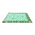 thumbnail image 2 of Ahgly Company Machine Washable Indoor Rectangle Oriental Turquoise Blue Traditional Area Rugs, 5' x 7', 2 of 4