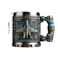 thumbnail image 2 of Military-Themed Stainless Steel Coffee Mug with 3D Army Design, 16oz Insulated Tankard for Hot and Cold Beverages, 2 of 4