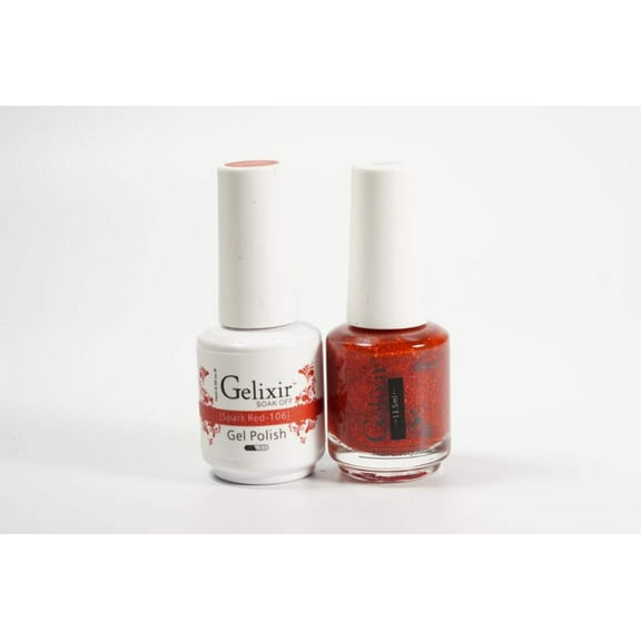 Gelixir Nail Polish Gel Matching Lacquer Spark Red 1 PK #106