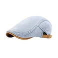 thumbnail image 2 of Men's Herringbone Flat Newsboy Hat Classic Newsboy Cap Trendy Flat Cap for Outdoor Daily Use, 2 of 3