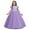 Purple, variant on Gubotare Flower Girl Dress Girls Elegant Dress Summer Ruffle Short Sleeve Dresses (Multicolour,Size 7-8 Years)