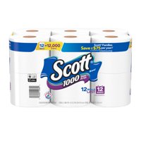 Scott 1000 Toilet Paper, 12 Rolls