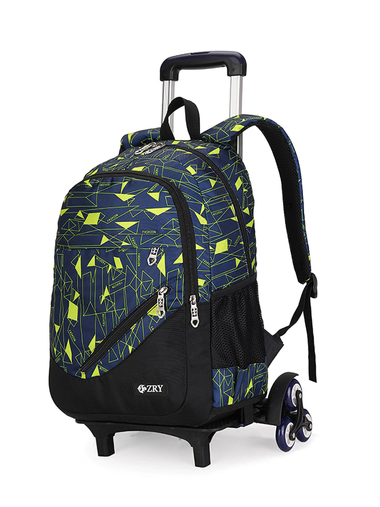 Eloshman Boys Bookbag Multi Pockets Daypack Multipurpose Large Capacity Rolling Backpack Anti