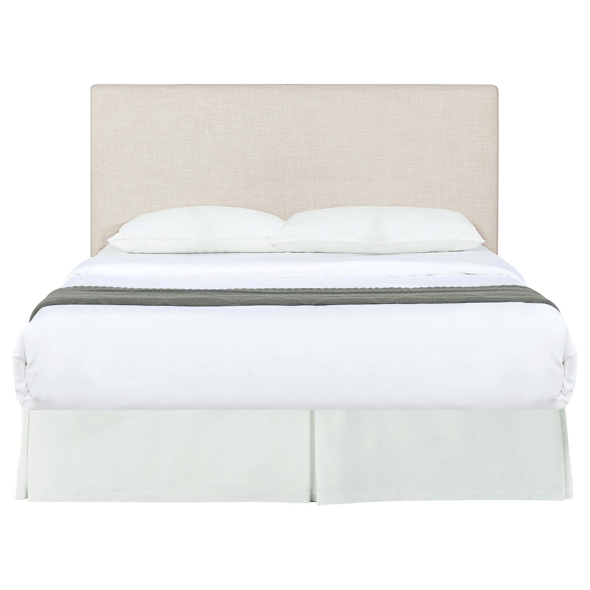 Sand Upholstered Headboard - 65" Wide Queen/Full Headboard with Soft Edges, Ivory Fabric