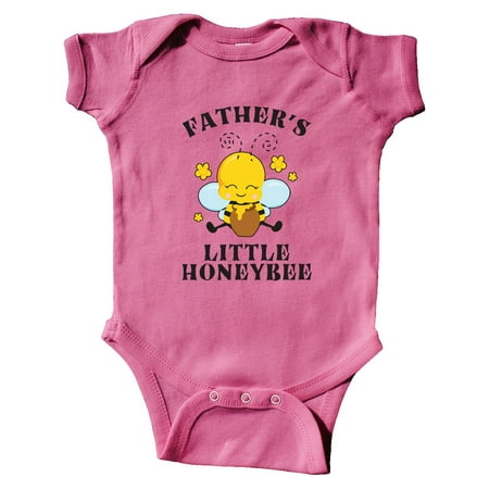

Inktastic Cute Bee Father s Little Honeybee with Stars Gift Baby Boy or Baby Girl Bodysuit