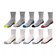 Boys Tek Gear Lightweight 10-Pack Crew Socks Shoe Size 9-3 1/2/Sock Size 7-8.5