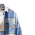 thumbnail image 4 of UVEASISHA Men Big anf Tall Flannel Jackets Long Sleeve Cotton Plaid Shirt Jacket Casual Lightweight Shacket Jacket with Pockets,Sales Today,Blue,2XL, 4 of 7