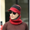 thumbnail image 2 of Winter Hats For Men Skullies Beanie Hat Winter Cap Men Women Wool Scarf Caps Set Bonnet Knitted Hat+Neckerchief Scarves, 2 of 10
