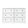 thumbnail image 3 of Commode Classique en Bois de Chêne à 6 Tiroirs - Blanc, 3 of 6