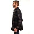 thumbnail image 2 of Bass Creek Outfitters Men's Plaid Bonded Winter Fleece Shirt Jacket, Sizes M-2XL, 2 of 11