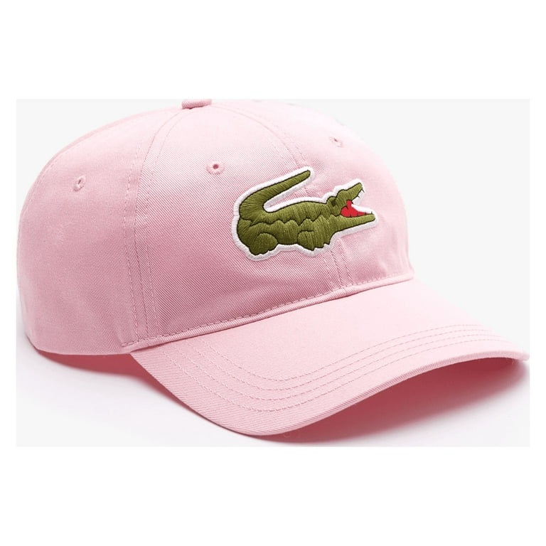 US Men\'s Cap, - Lacoste Oversized-Croc Pink,OS