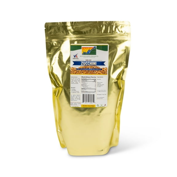 Mother Earth Products Dehydrated Zucchini, 1 Full Quart Mylar Bag