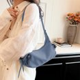 thumbnail image 5 of HUISZJ Shoulder Bag, Punk Style Shoulder Bag Clutch Handbag, PU Leather Top Handle Handbag for Travel Commute Work (Blue), 5 of 8