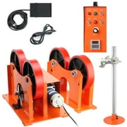 SKYSHALO 110V Turning Rolls Linkage Roller, 1000KG/2205LBS Loading Welding Turning Roll, 25-1400mm Diameter, 80-1600 mm/min Rotary Welding Positioner