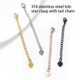 thumbnail image 4 of Langgg Extension Tail Chain Necklace Body Jewelry Making Clasp Extender Hanging Gold, 4 of 6