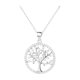 thumbnail image 1 of Collar con colgante de plata 925 con diseño de árbol de la vida y circonitas blancas, 1 of 7