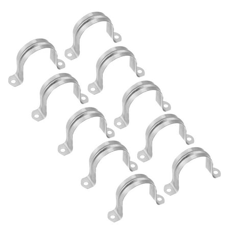 

Rigid Pipe Strap 40mm(1.57 ) 2 Holes U Bracket Carbon Steel Tension Tube Clip Clamp 24 Pack