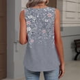 thumbnail image 6 of Womens Tank Tops V Neck Basic Solid Color Casual Flowy Summer Sleeveless #01Gray XL, 6 of 6