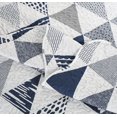 thumbnail image 2 of Marina Decoration Rich Printed Embossed Pinsonic Coverlet Bedspread Ultra Soft Bedding Summer Quilt Set with Shams, Modern Geometric Triangle Pattern, 2 of 6