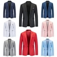 thumbnail image 4 of Traje de hombre entallado de un solo pecho, moda juvenil, informal, para banquete de boda, chaqueta, 4 of 5