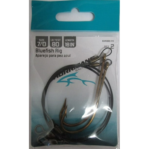 Hurricane BUR18807/0 Bluefish Rig18" 80 Wire Leader 7/0