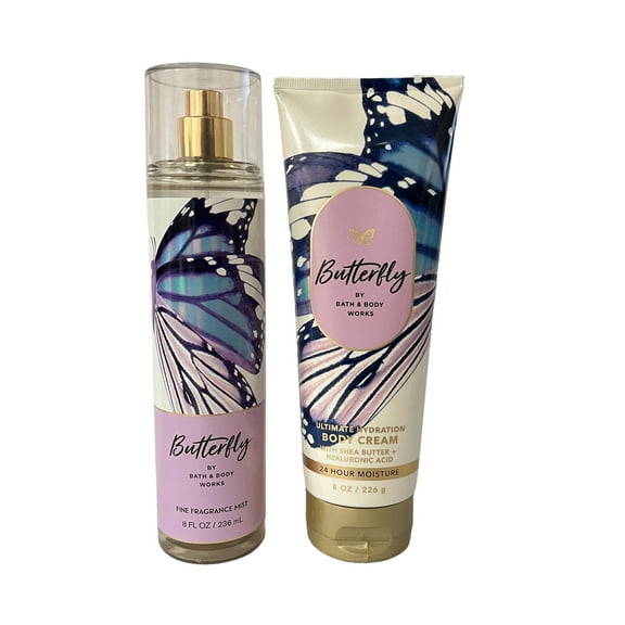 Bath & Body Works - Butterfly Fine Fragrance Mist and Ultimate Hydration Body Cream Set
