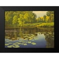 thumbnail image 2 of Adamov, Alexey 18x15 Black Modern Framed Museum Art Print Titled - Water Lilies on the River II, 2 of 5