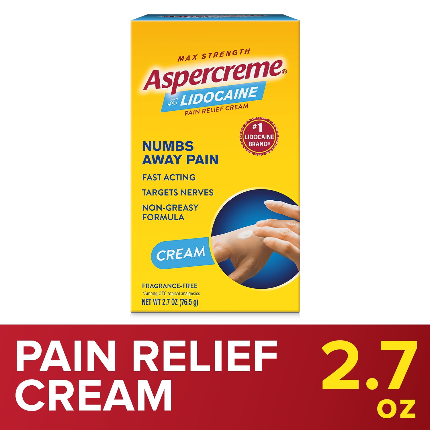 Aspercreme Pain Relieving Creme With Lidocaine (2.7 Oz)