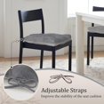 thumbnail image 4 of Chair Cushions for Dining Chairs, 17" x 17" Non-Slip Kitchen Chair Pads with Adjustable Ties, Memory Foam Indoor Chair Cushions for Dining Room, Grey (Pack of 4), 4 of 14
