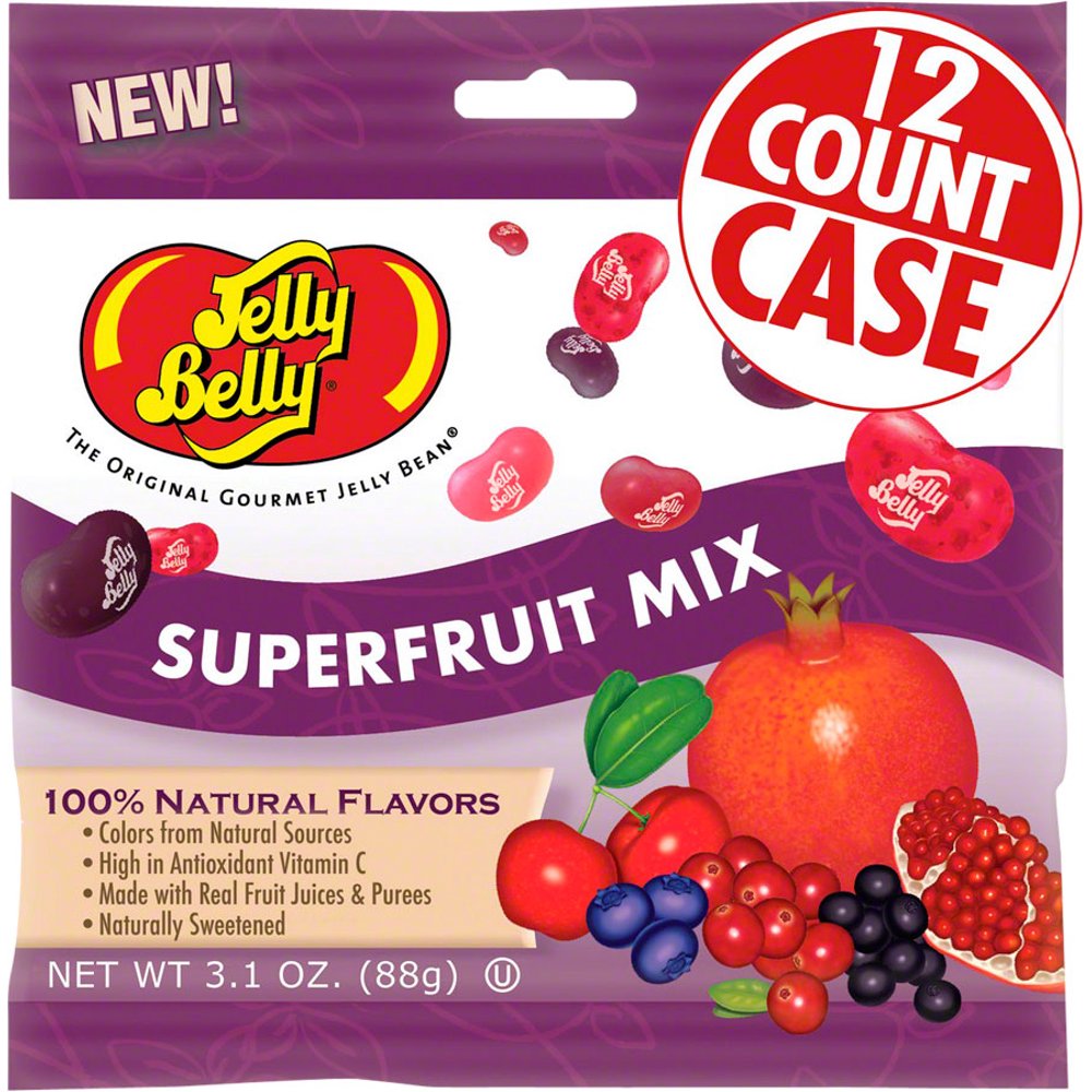 Jelly Belly Jelly Beans Superfruit Mix, Box of 12