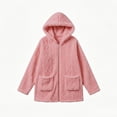 thumbnail image 7 of MOONDU Women's Sherpa Jacket Fuzzy Fleece Hooded Zip Up Long Sleeve Warm Winter Coat Oversized Outerwear with Pockets Casual Fall Winter, 7 of 7