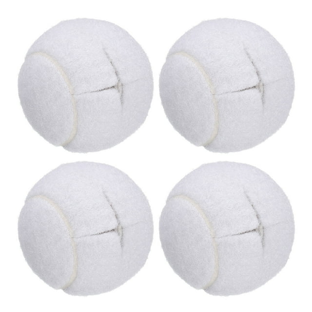 Uxcell 4 Pcs Pelotas de Tenis Precutadas para Andadores Accesorios de Deslizamiento Blancas