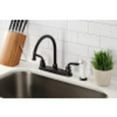 thumbnail image 2 of Kingston Brass KB725RXL Restoration 8-Inch Centerset Kitchen Faucet with White Sprayer, Oil Rubbed Bronze, 2 of 5