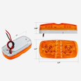 thumbnail image 4 of Partsam Five Trailer Marker LED Light Double Bullseye Amber 10 Diodes Light, 4 of 4