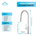 thumbnail image 5 of KBFmore 19.8 Inch Stainless Steel Kitchen Faucet with Soap Dispenser and Dual Function Pull Out Down Spray Head, 5 of 9